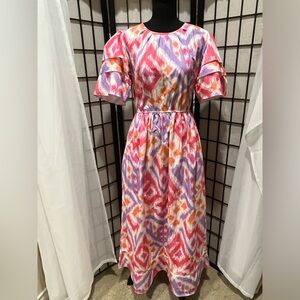 Maude Vivante MOLLY MAXIE IKAT STYLE DRESS, SIZE XS